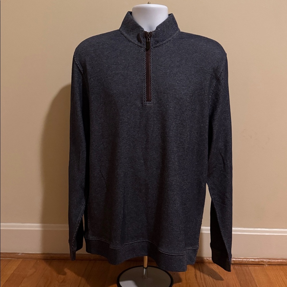 Sharp Lad Matteo Pattani Quarter Zip Pullover Sweater
